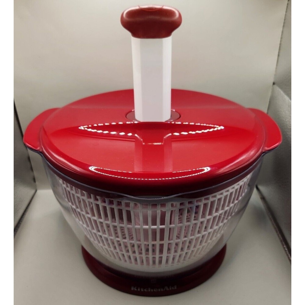 KitchenAid Red and White Salad Spinner
